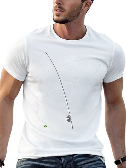 Fishing Rod Graphic Tee - Stylish Angler Apparel