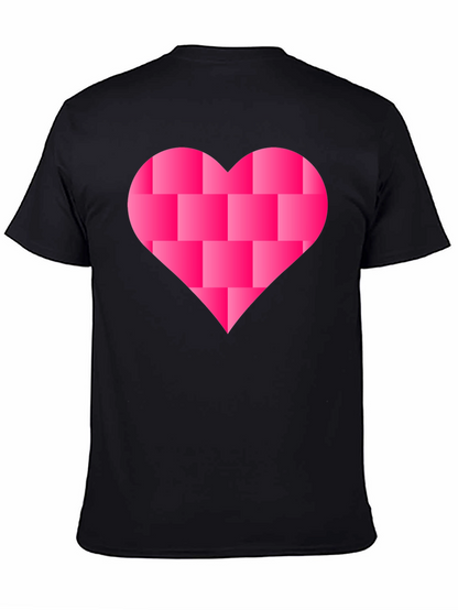 Heart Blocks Graphic Tee - Black Casual Shirt