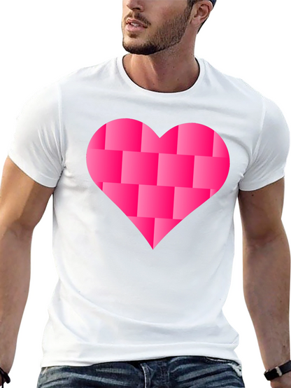 Heart Blocks Graphic Tee - Black Casual Shirt