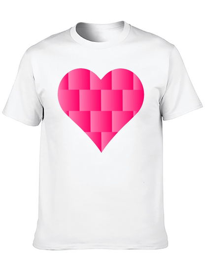 Heart Blocks Graphic Tee - Black Casual Shirt