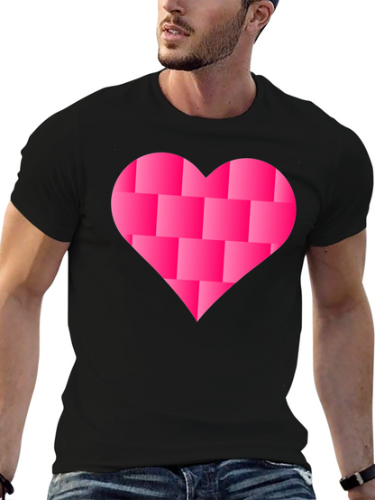 Heart Blocks Graphic Tee - Black Casual Shirt