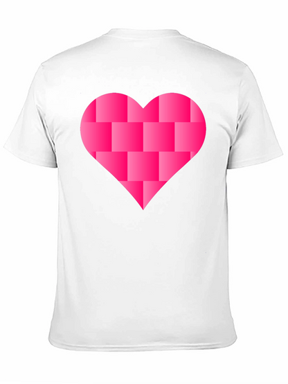 Heart Blocks Graphic Tee - Black Casual Shirt