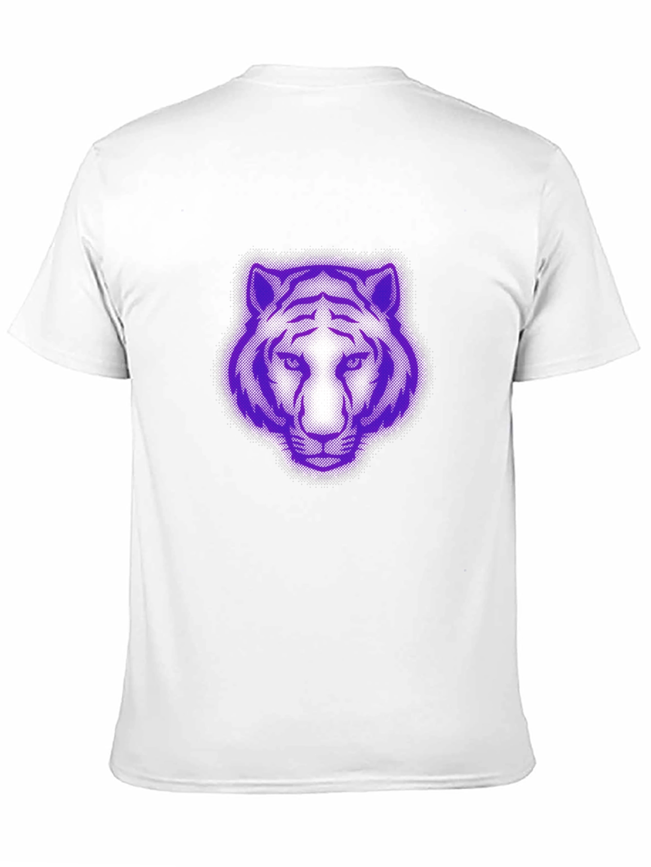 Purple Tiger Graphic Black T-Shirt