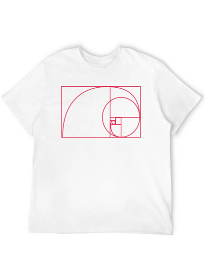 Golden Ratio Spiral Graphic Tee - Black