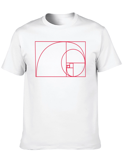 Golden Ratio Spiral Graphic Tee - Black