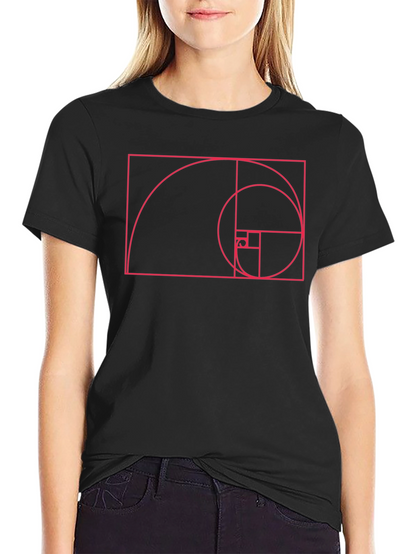 Golden Ratio Spiral Graphic Tee - Black