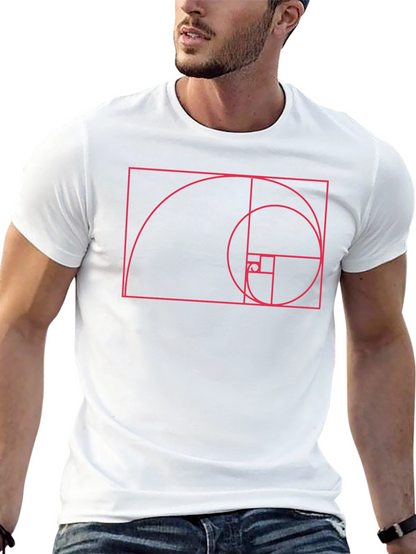 Golden Ratio Spiral Graphic Tee - Black