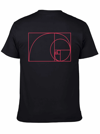 Golden Ratio Spiral Graphic Tee - Black
