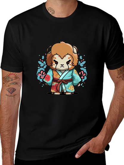 Anime Inspired Lion Graphic T-Shirt