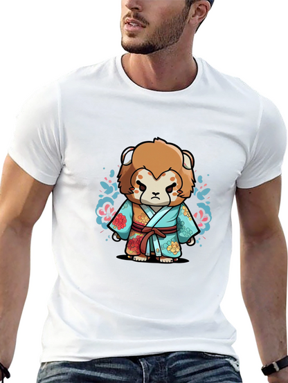 Anime Inspired Lion Graphic T-Shirt