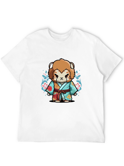 Anime Inspired Lion Graphic T-Shirt