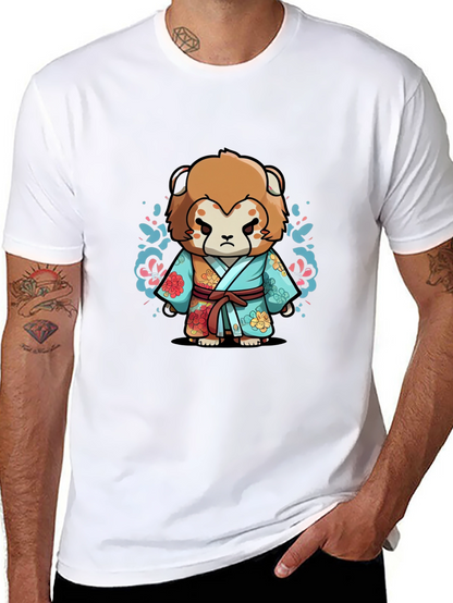 Anime Inspired Lion Graphic T-Shirt