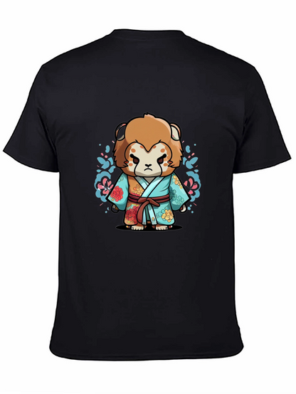 Anime Inspired Lion Graphic T-Shirt
