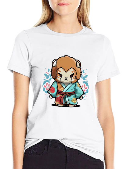 Anime Inspired Lion Graphic T-Shirt