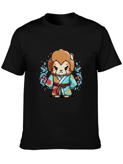 Anime Inspired Lion Graphic T-Shirt