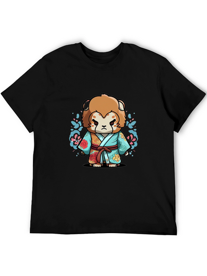 Anime Inspired Lion Graphic T-Shirt