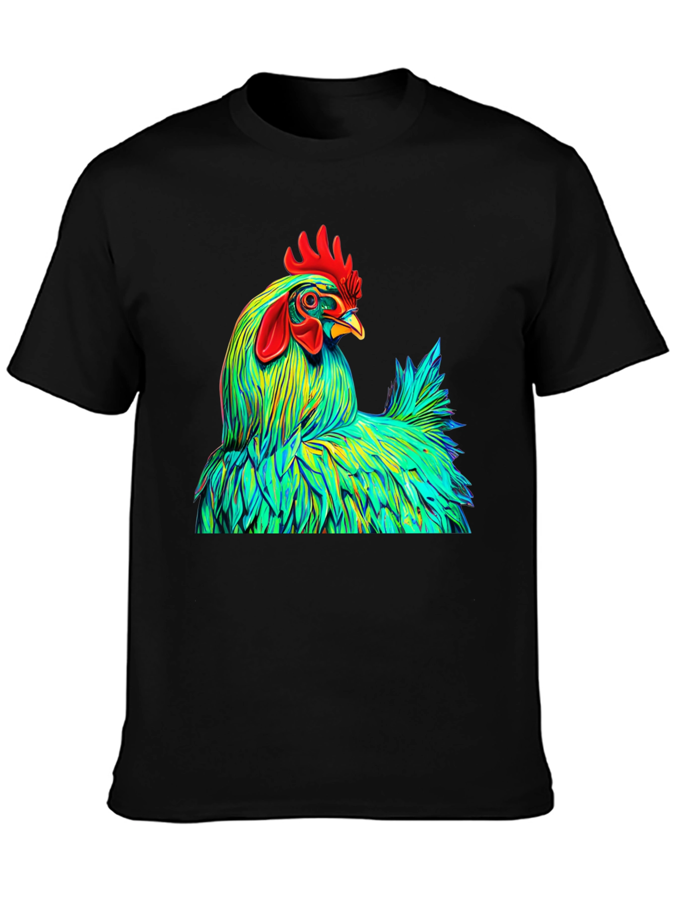 Vibrant Rooster Graphic Tee - Bold Style