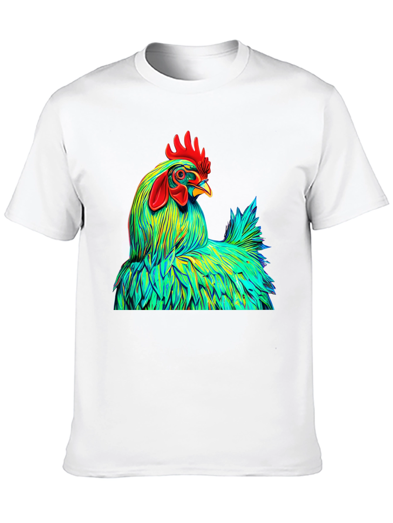 Vibrant Rooster Graphic Tee - Bold Style