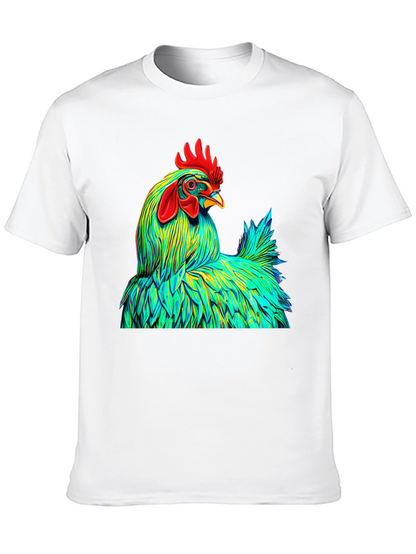 Vibrant Rooster Graphic Tee - Bold Style