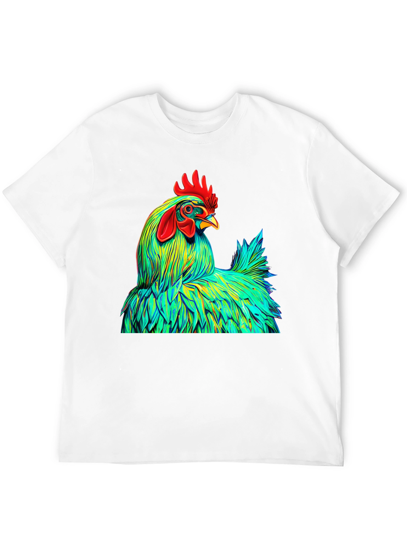 Vibrant Rooster Graphic Tee - Bold Style