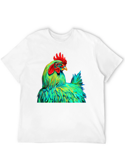 Vibrant Rooster Graphic Tee - Bold Style