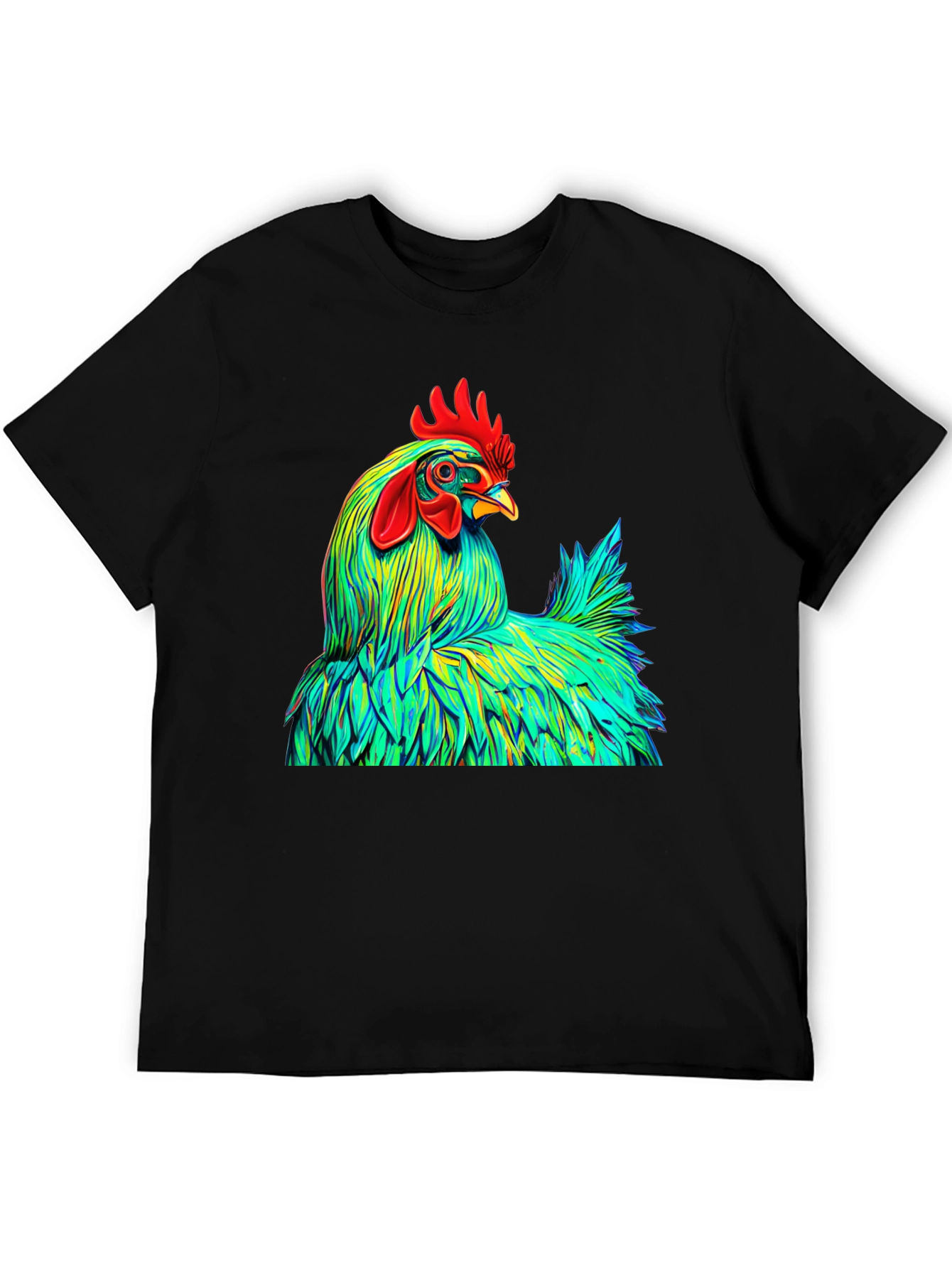 Vibrant Rooster Graphic Tee - Bold Style