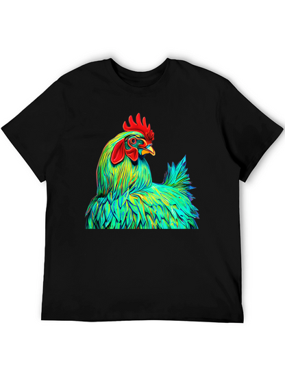 Vibrant Rooster Graphic Tee - Bold Style
