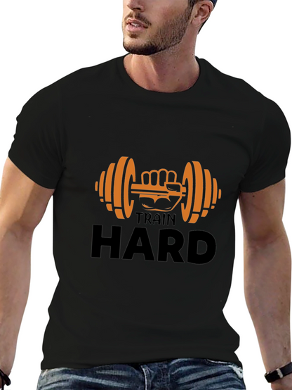 Train Hard T-Shirt - Fitness Gym Workout Tee