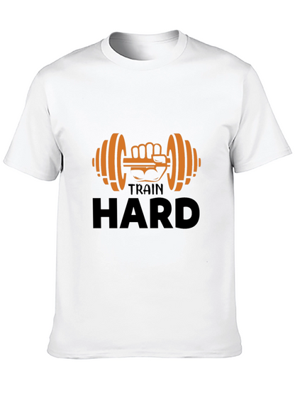 Train Hard T-Shirt - Fitness Gym Workout Tee