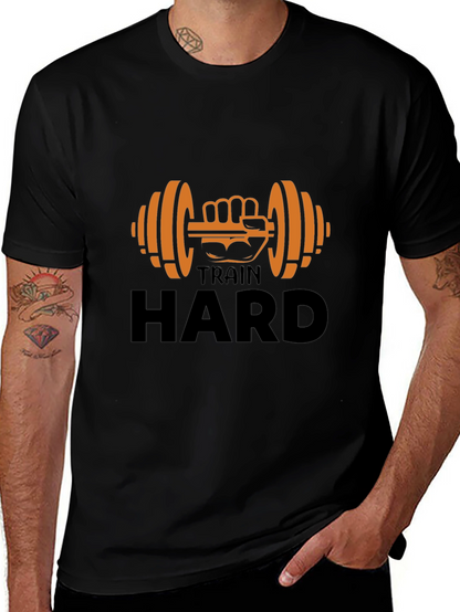 Train Hard T-Shirt - Fitness Gym Workout Tee