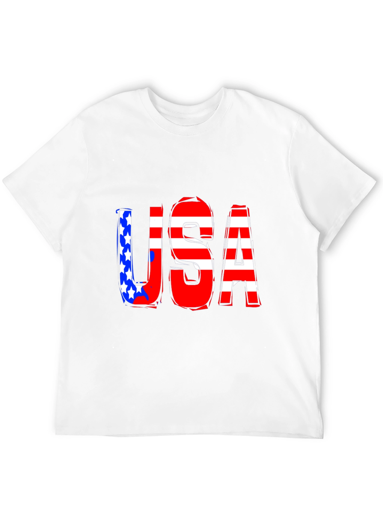 USA Graphic Print Black T-Shirt