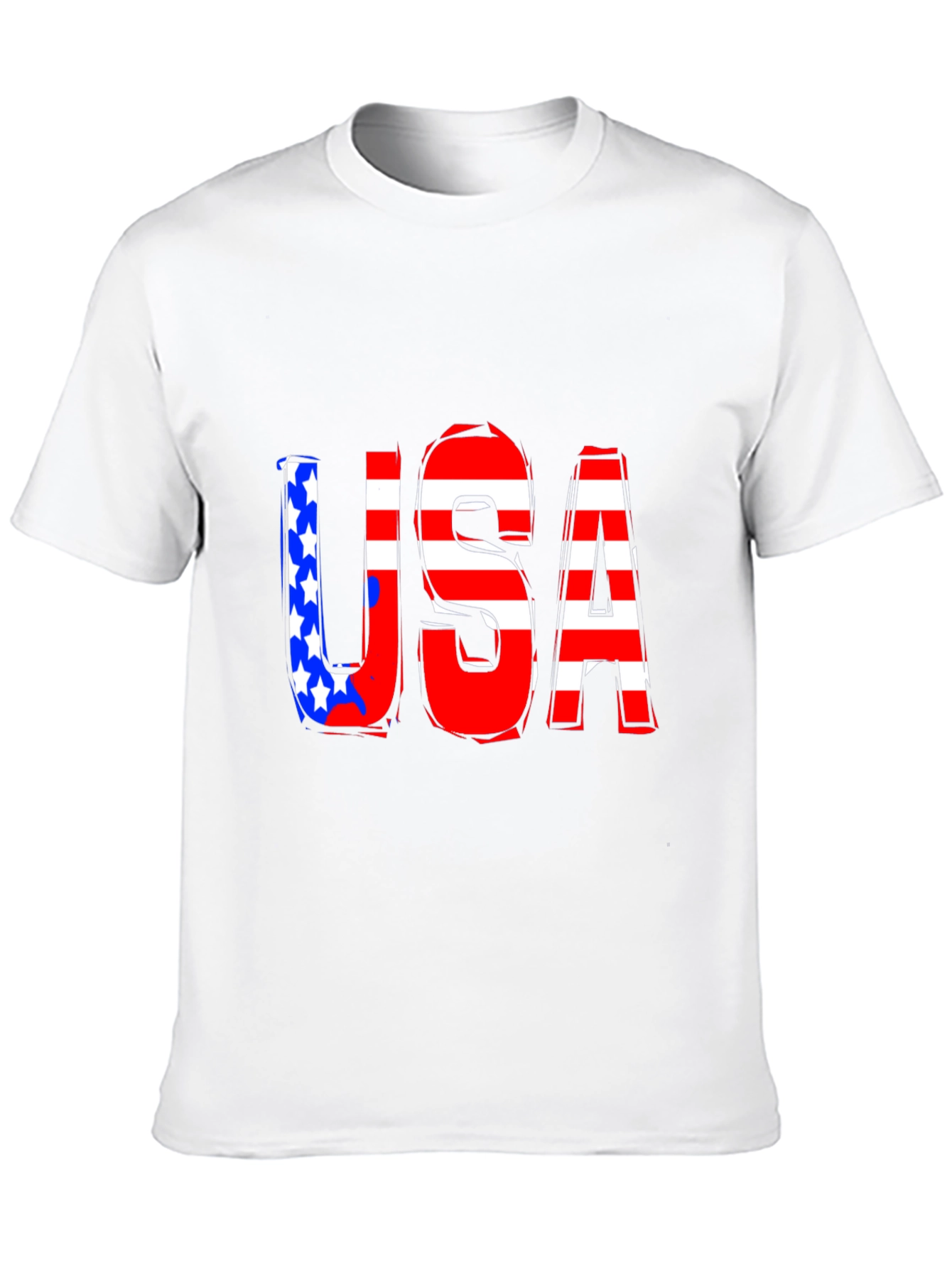 USA Graphic Print Black T-Shirt