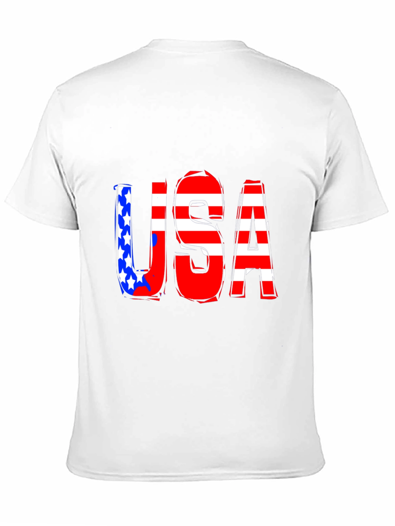 USA Graphic Print Black T-Shirt