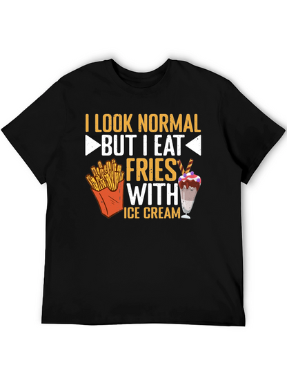 Funny Fries and Ice Cream Graphic Tee