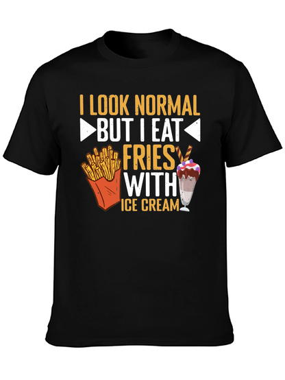 Funny Fries and Ice Cream Graphic Tee