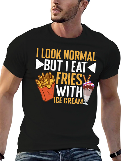Funny Fries and Ice Cream Graphic Tee