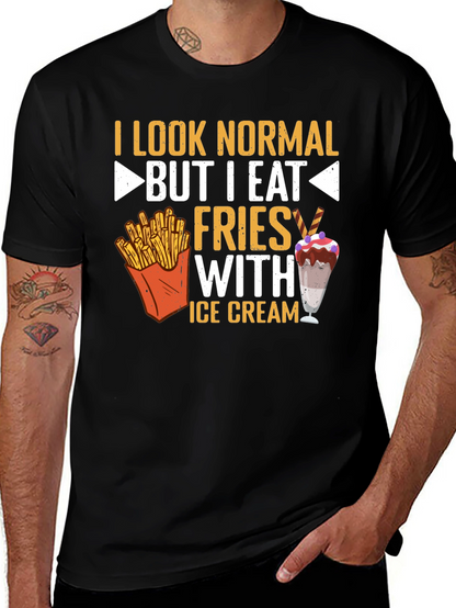 Funny Fries and Ice Cream Graphic Tee