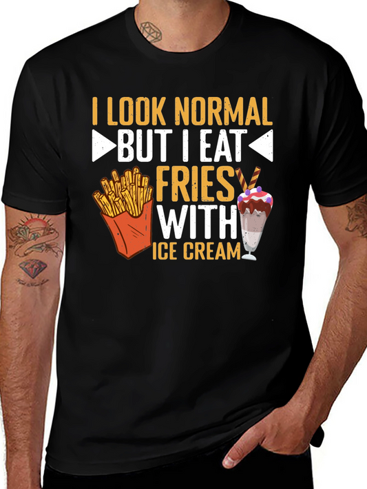 Funny Fries and Ice Cream Graphic Tee