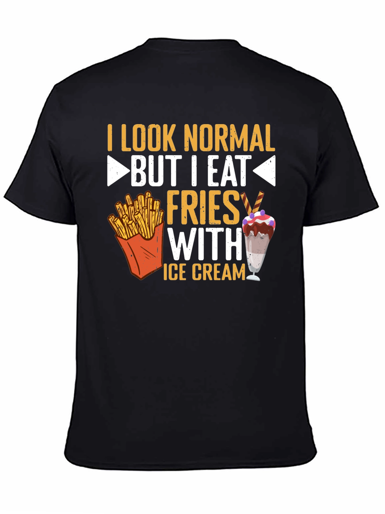 Funny Fries and Ice Cream Graphic Tee