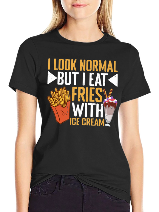 Funny Fries and Ice Cream Graphic Tee