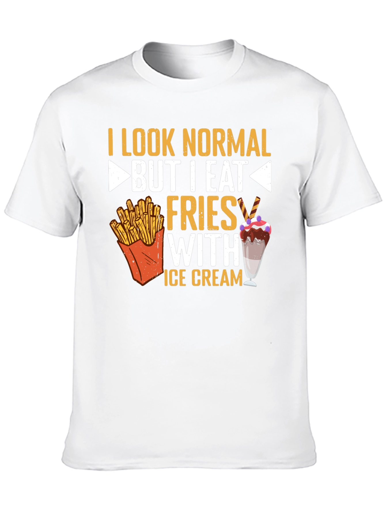 Funny Fries and Ice Cream Graphic Tee