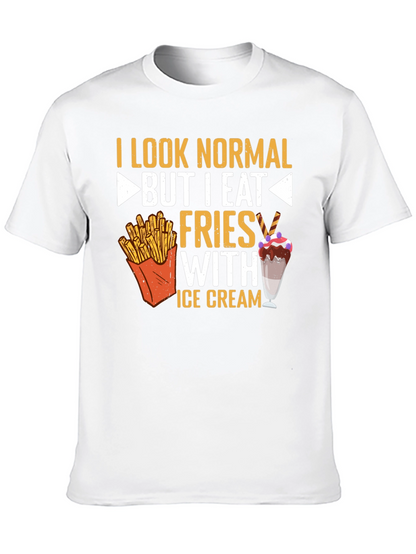 Funny Fries and Ice Cream Graphic Tee