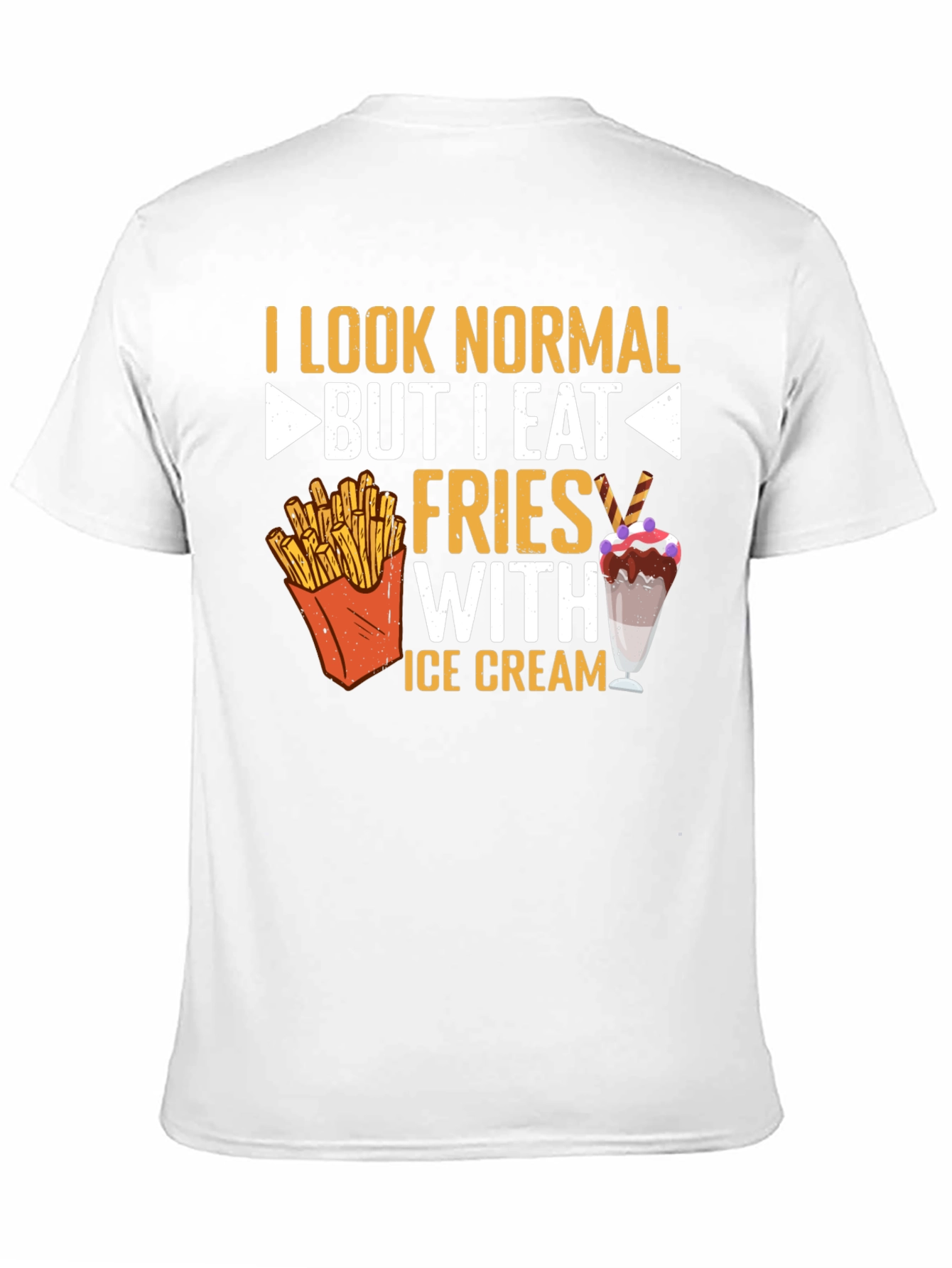 Funny Fries and Ice Cream Graphic Tee