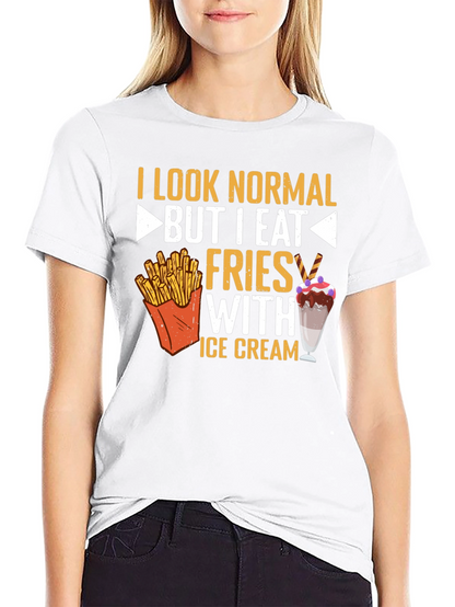 Funny Fries and Ice Cream Graphic Tee