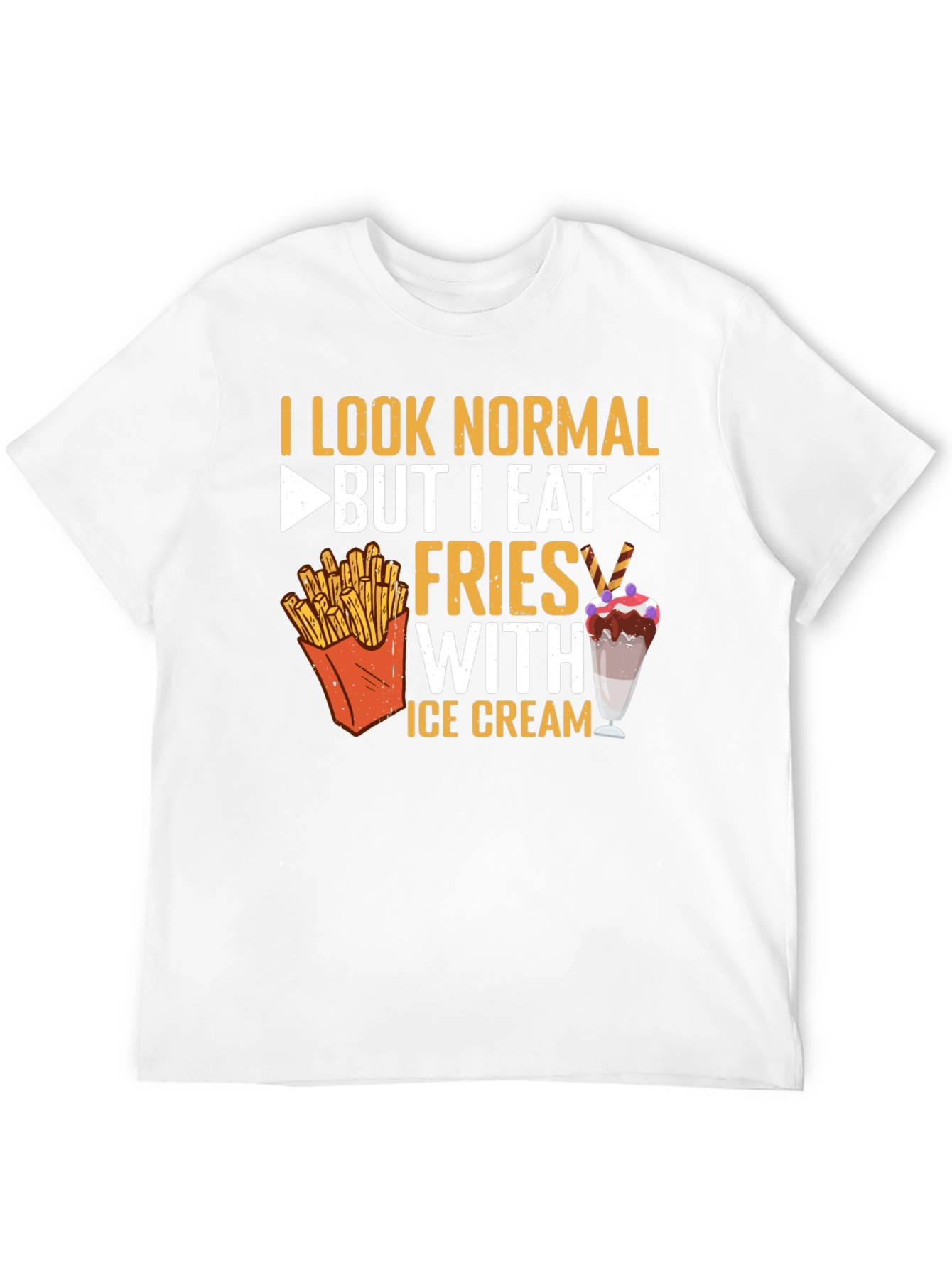 Funny Fries and Ice Cream Graphic Tee