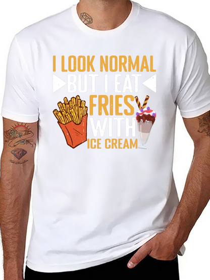 Funny Fries and Ice Cream Graphic Tee