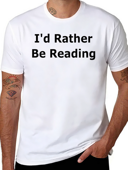 Id Rather Be Reading Black T-Shirt