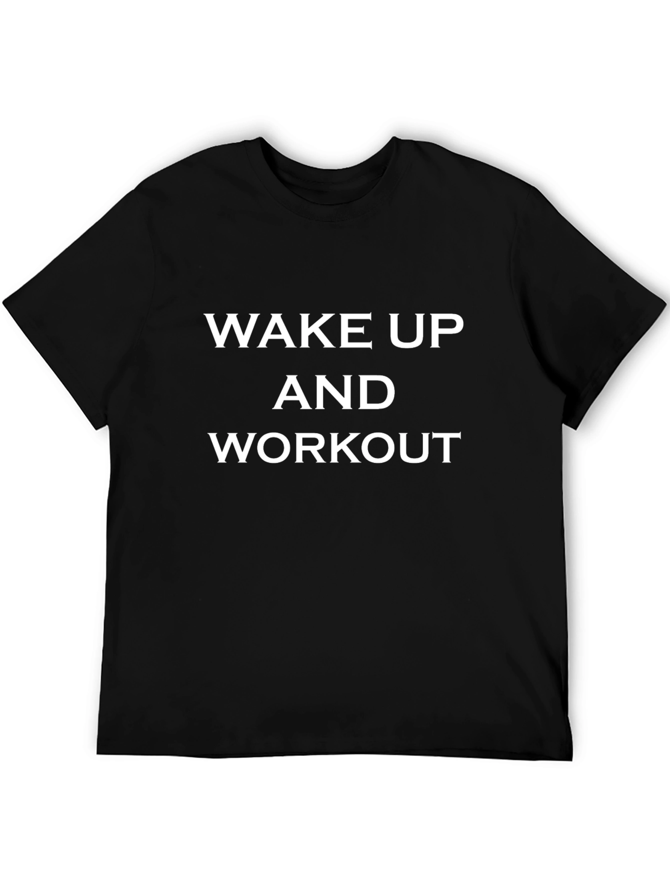 Wake Up And Workout Graphic Tee - Black