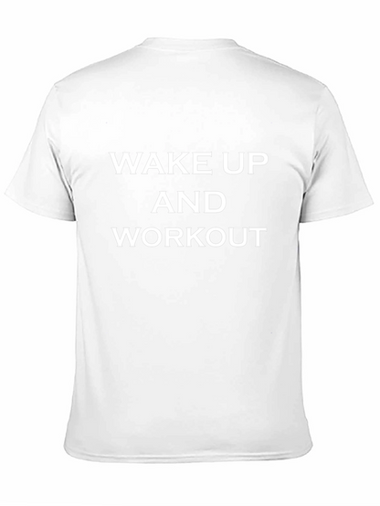 Wake Up And Workout Graphic Tee - Black