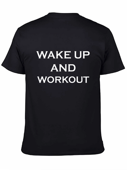 Wake Up And Workout Graphic Tee - Black